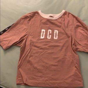 Mauve-colored long crop top from DCD!